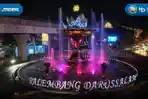 Tugu Cempako Telok BAM Palembang Diresmikan, Ada Air Mancur Menari dan Dihiasi Lampu Warna-warni