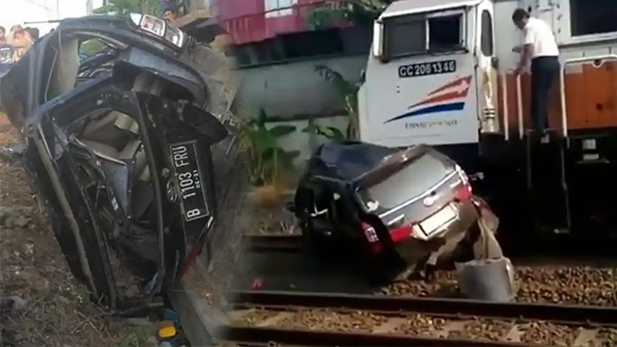 Kronologi Toyota Avanza Terseret Kereta Api di Bekasi