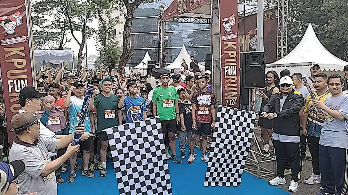 KPU Kota Tangsel Gelar Fun Run 2024, Ketua KPU Afifuddin Hadir dan Bakar Semangat Para Peserta