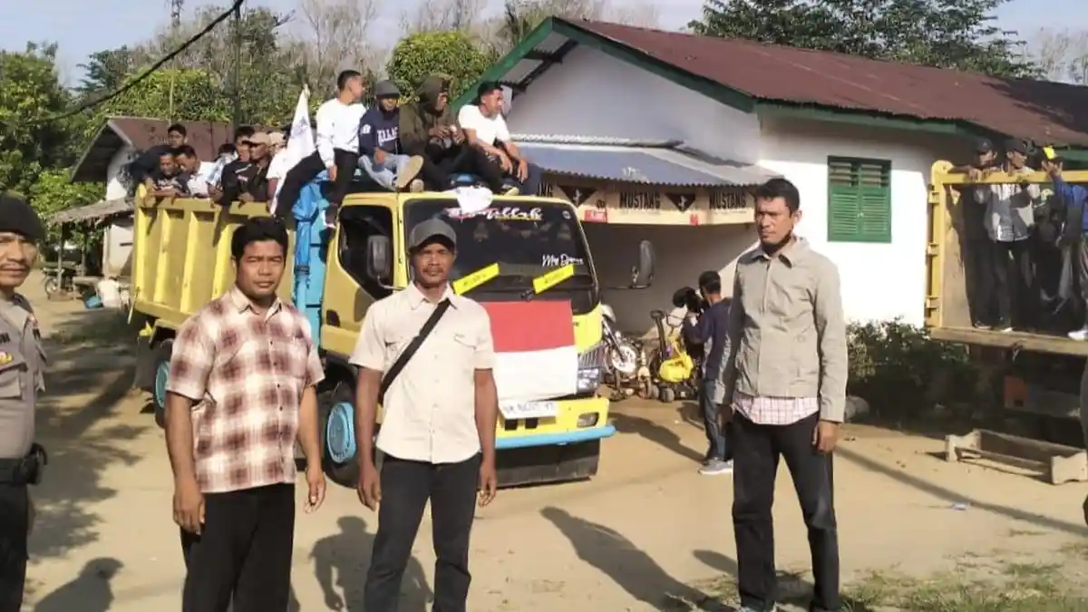 Unjuk Rasa di Kantor Bupati Dapat Pengawalan Ketat Polsek Kotarih, Aksi Berjalan Damai