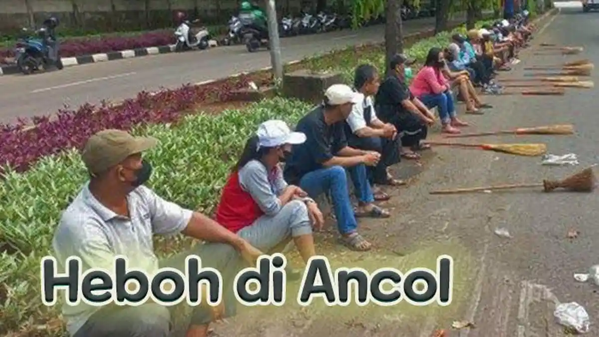 Heboh di Ancol, Pasukan Oranye Banting Sapu Lidi ke Jalan, Aksi Protes kepada Lurah, Ini Penyebabnya