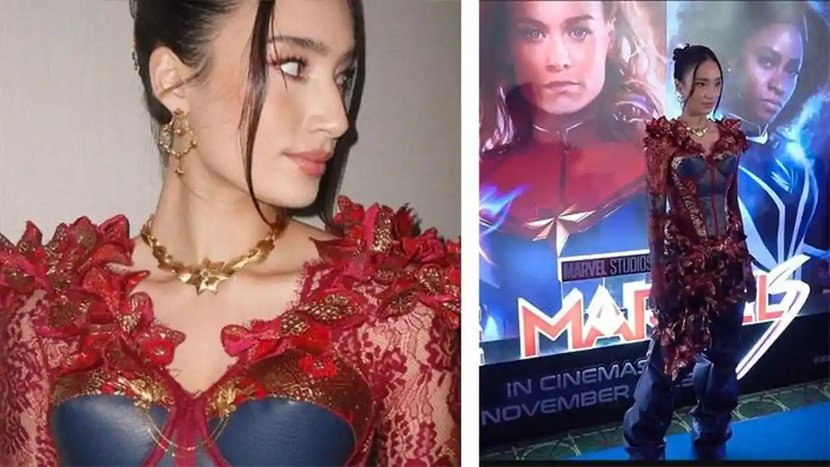 Tatjana Saphira Curi Perhatian Saat Jadi Kapten Marvel dalam Premier Film The Marvels