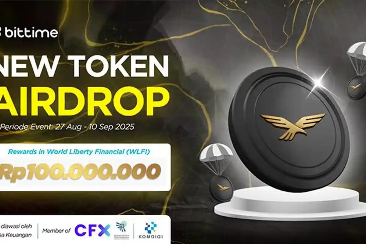 LINK Resmi Daftar Akun Bittime Dapat Airdrop Token WLFI Gratis hingga Rp100 Juta Sekarang, Buruann!