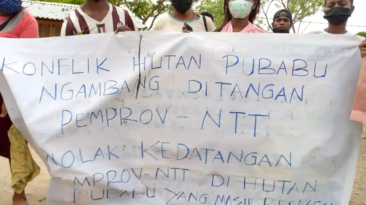 Rombongan Gubernur NTT ke Pubabu, Warga Mimbar Bebas Tolak, Ini Tuntutannya
