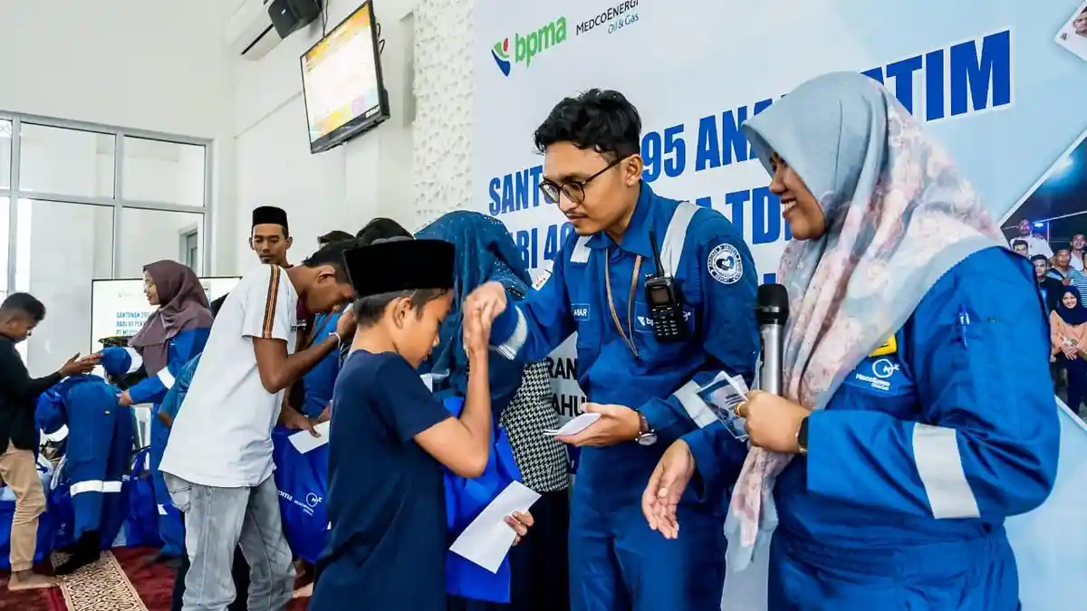 Pekerja Medco E&P Malaka Santuni 295 Anak Yatim di Aceh Timur