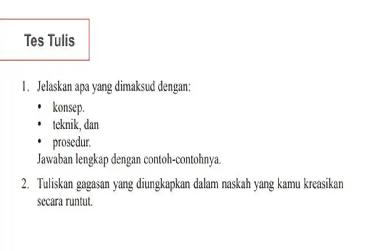 Soal & Kunci Jawaban Seni Budaya Kelas 12 SMA/MA Halaman 168 Tes Tulis, Semester 1 Kurikulum 2013