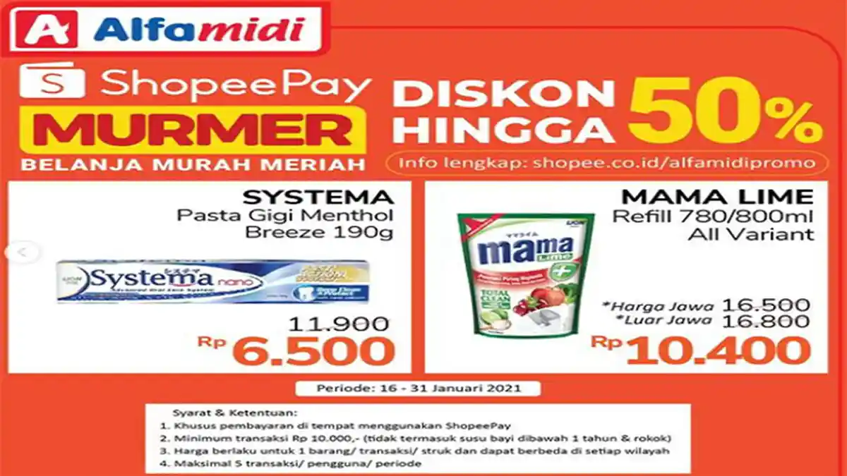 PROMO Alfimidi Terbaru Diskon Hingga 50 Persen, Belanja Murah Meriah