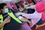 Donor Darah di Posko Terpadu Bandar Internasional Ahmad Yani Semarang