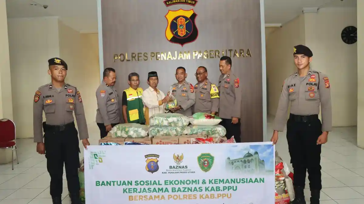Keluarga Tahanan Terima Bantuan Paket Sembako dari Polres Penajam Paser Utara