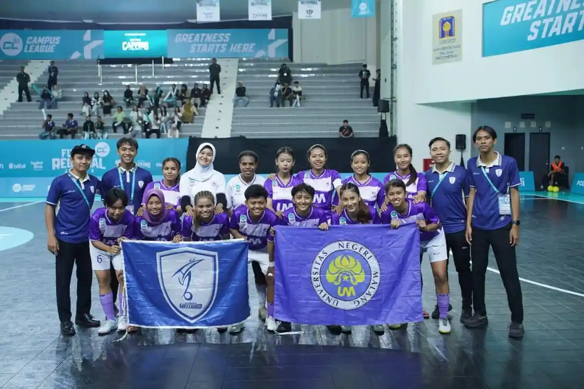 Patungan Karena Minim Dana dari Kampus, Futsal Putri UM Tampil Gacor di Campus League, Raih Juara 2