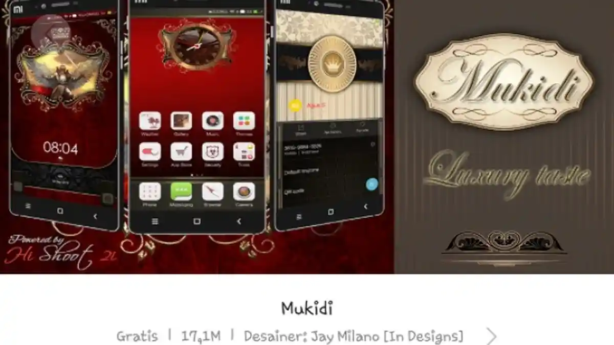 Wah, Mukidi Juga Muncul di Theme Store Xiaomi