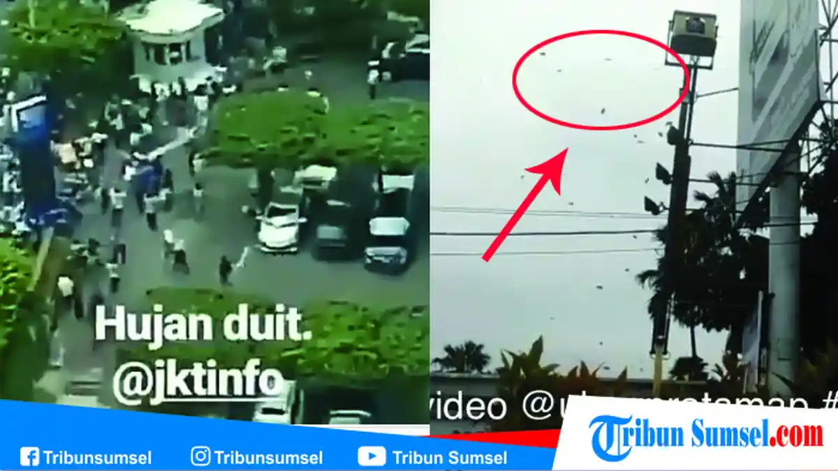 Viral Video Diduga 'Hujan' Uang di Kuningan Jakarta, Warga Langsung Berebutan