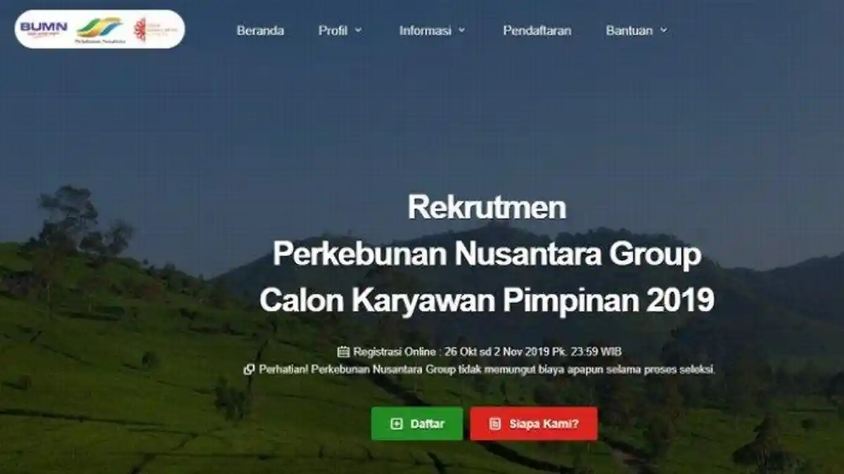 Sisa 2 Hari, Buruan Daftar Lowongan Kerja BUMN PTPN (Persero di Link Resmi, Cek Benefit Jika Lulus