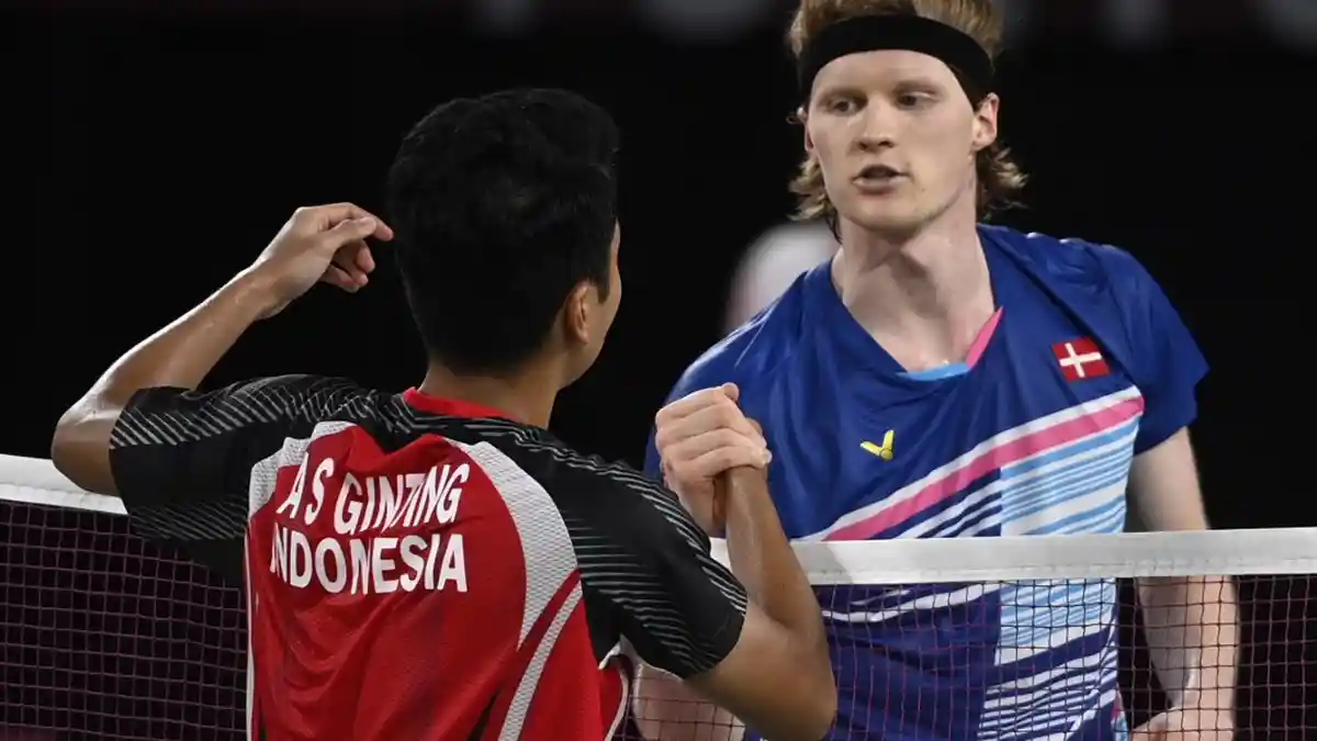 SIARAN Langsung Live Streaming Final Singapore Open 2023 Antony Ginting Vs Anders Antonsen Hari Ini