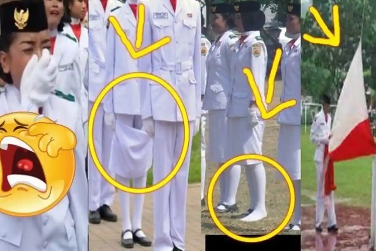 Ini 8 Insiden Heboh Paskibra, Mulai Rok Melorot, Sepatu Lepas hingga Tali Bendera Putus