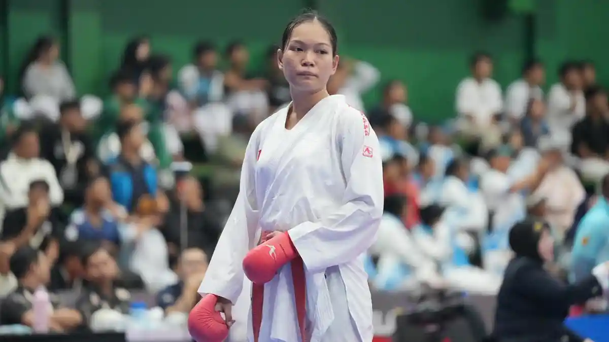Atlet Karate Sulteng Reyva Imelda Raih Medali Perunggu di PON Bela Diri 2025