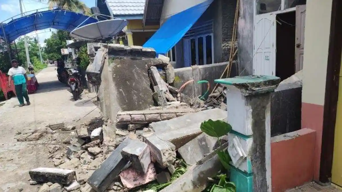 Akibat Gempa di NTT, Ruamah di 2 Kecamatan Selayar Roboh dan Rata Dengan Tanah