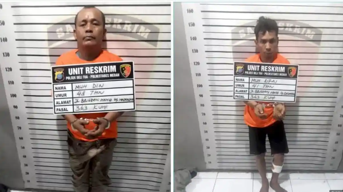 Curi Motor Listrik di Medan Johor saat Pemiliknya Dirawat di RS, 2 Pria ini Diringkus Polisi