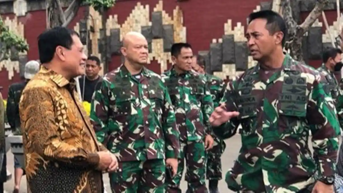 Kasad Andika Perkasa Minta Nurdin Halid Bimbing Digitalisasi Koperasi Kartika 