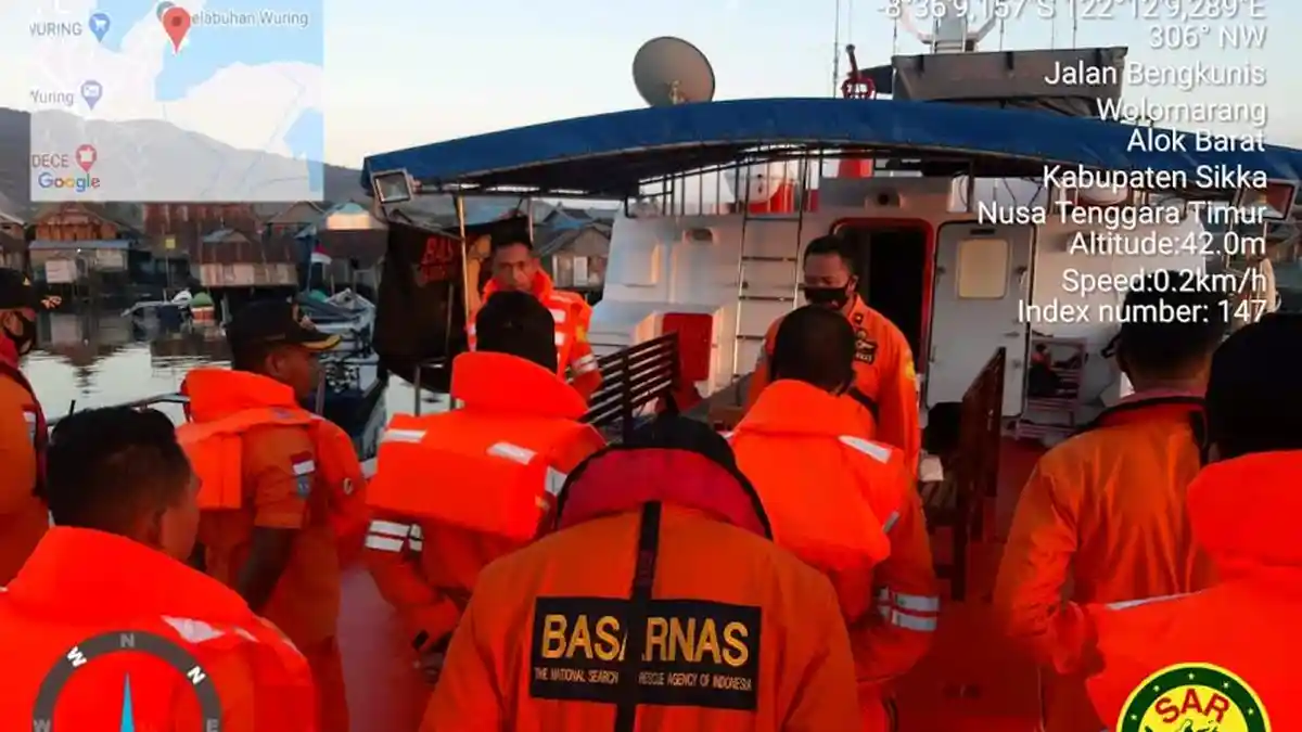 Berkat Indah Rusak di Laut, Kantor Pencarian dan Pertolongan Maumere Diterjunkan Tim