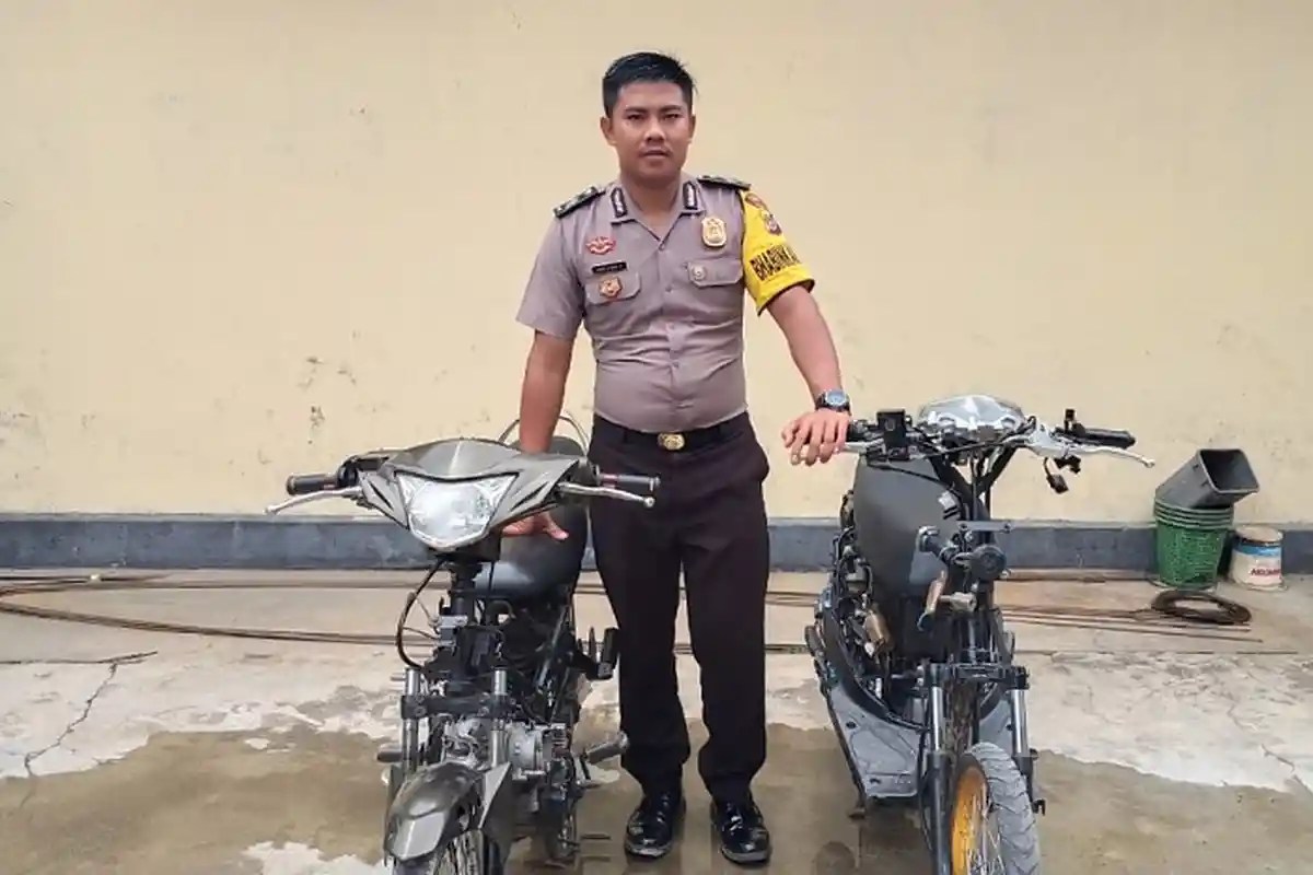 Polsek Langsa Timur Amankan Lima Sepmor Gunakan Knalpot Blong, Diduga untuk Balapan Liar