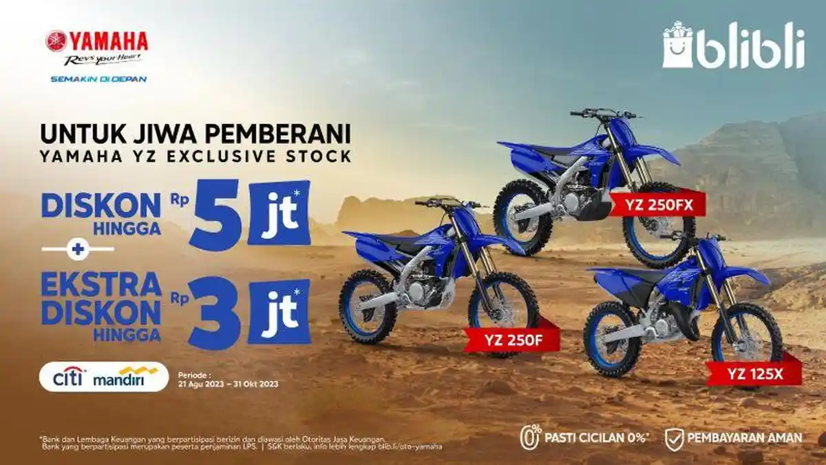 Program Spesial Yamaha YZ Series, Dukung Hobi Konsumen di Lintasan Offroad