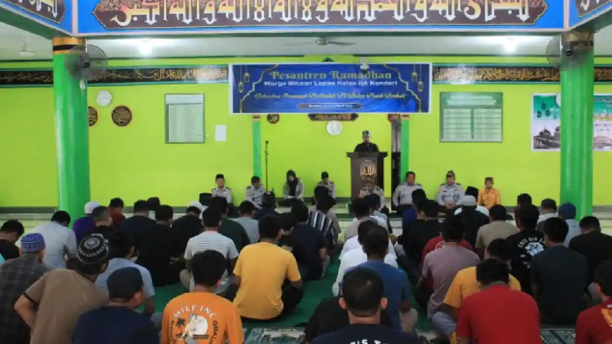 60 Warga Binaan Lapas Kendari Ikut Pesantren di Bulan Ramadhan, Belajar Shalat, Sunah, Hingga Ngaji