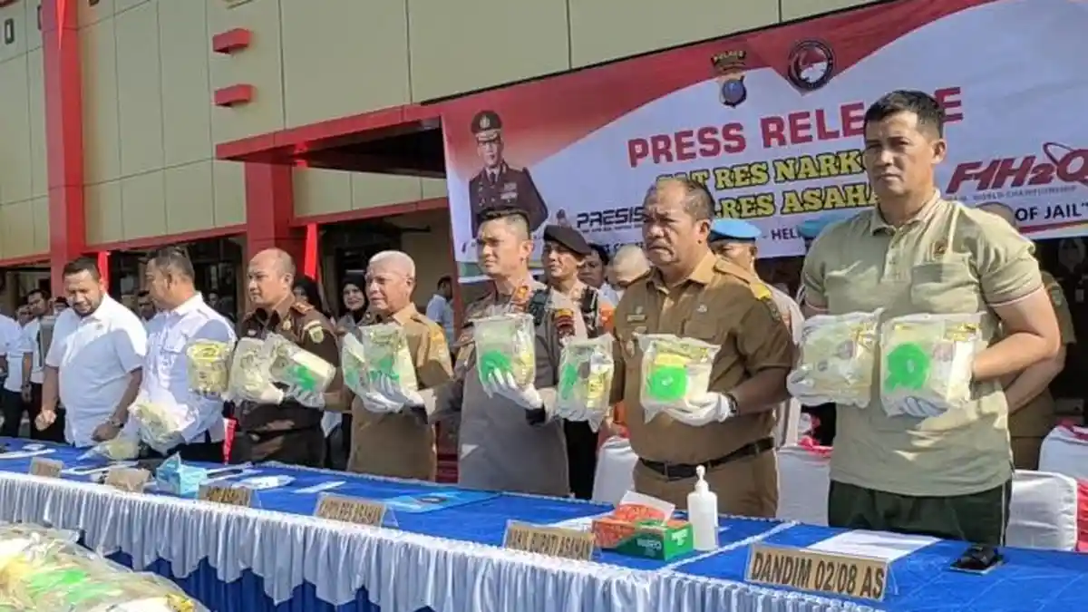 50 Kg Sabu di Kabupaten Asahan Gagal Beredar, Gembong Narkobanya Lolos