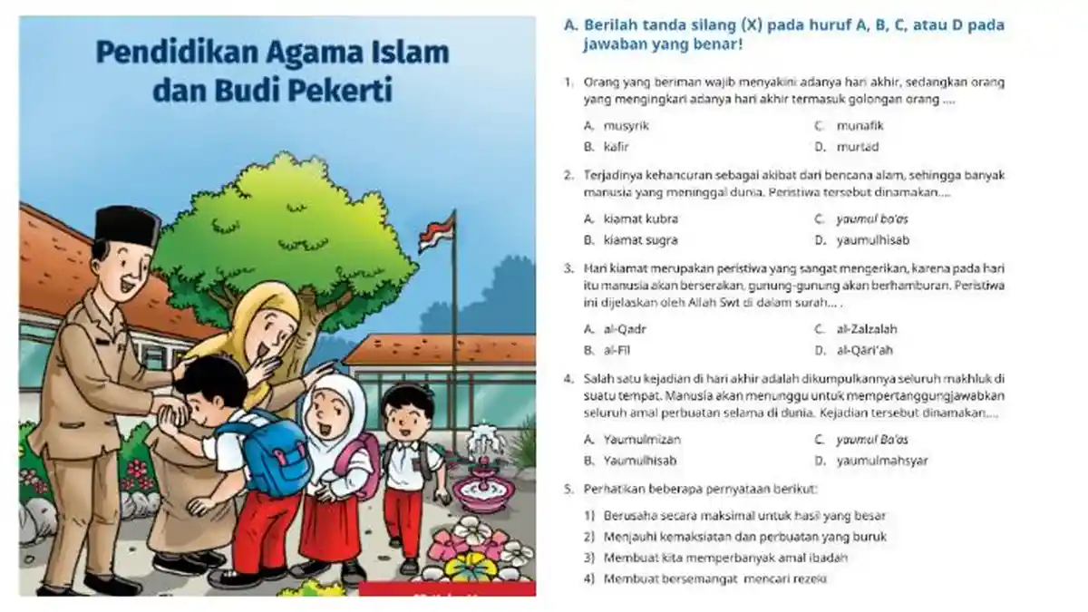 Kunci Jawaban PAI Kelas 5 Halaman 180 181 182 183 Kurikulum Merdeka: Ayo Berlatih Bab 7