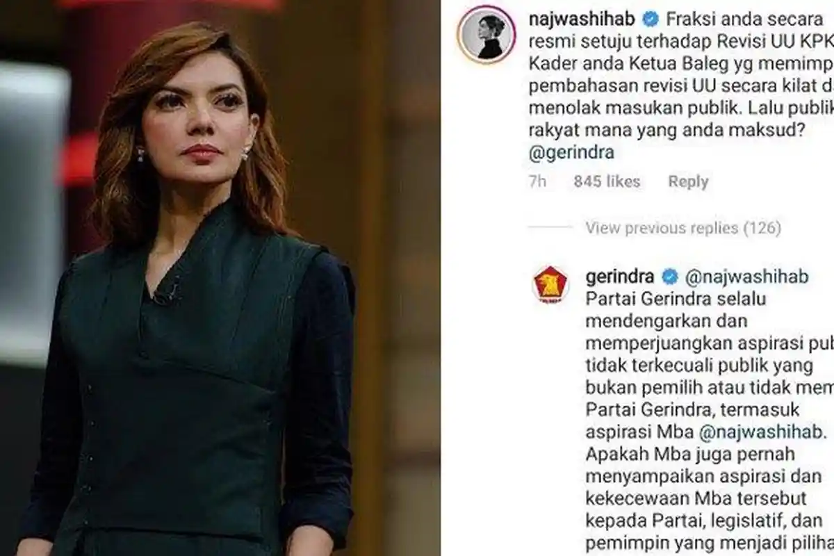 Ini Isi Perdebatan Najwa Shihab dengan Admin Partai Gerindra di Medsos, Siapa yang Baperan?