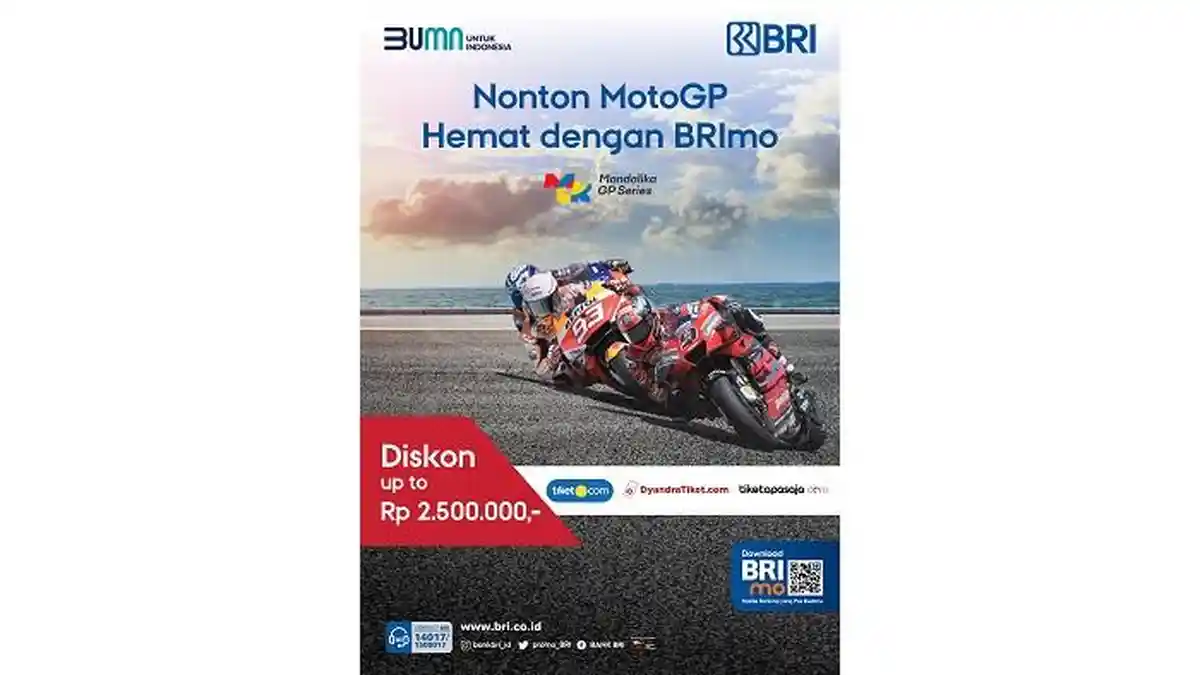 Nonton Ajang Bergengsi MotoGP Mandalika, Makin Hemat dan Mudah dengan BRImo