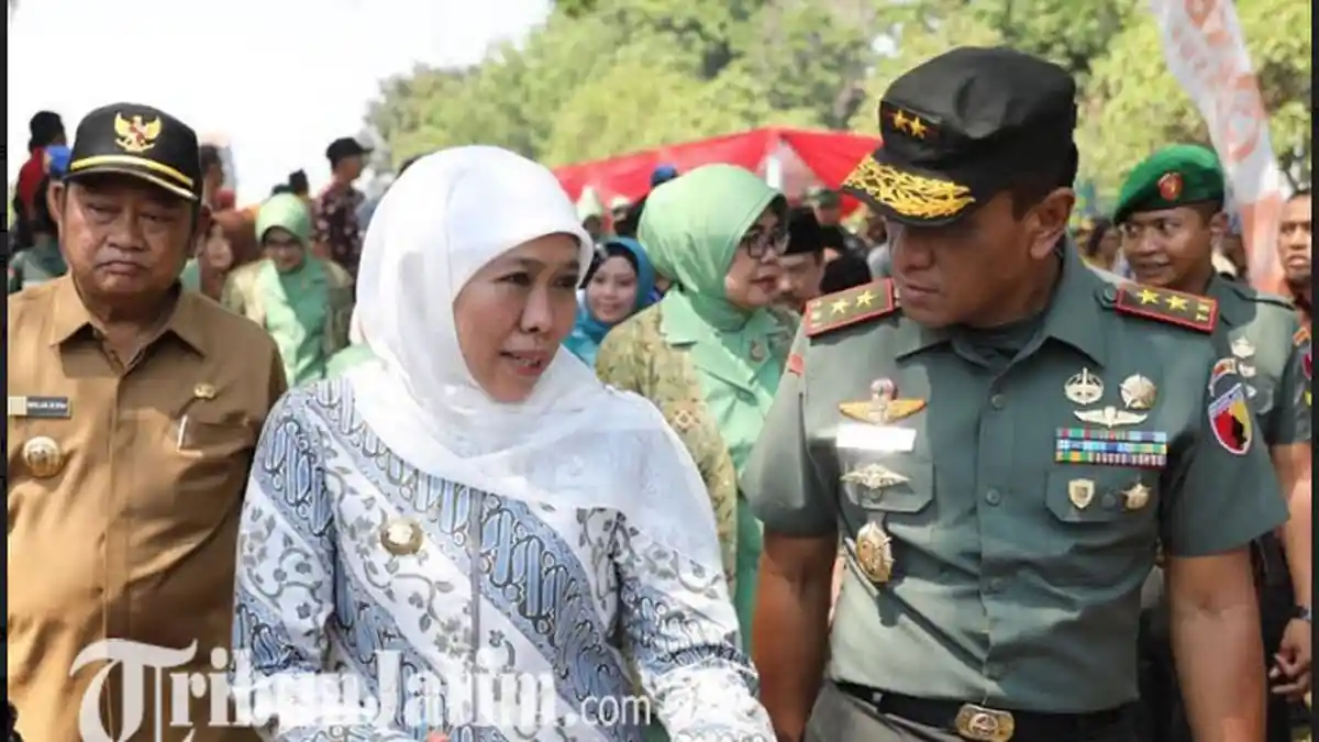 Pembukaan TMMD ke 106, Gubernur Jatim Khofifah Ingatkan Jangan Mudah Teradu Domba