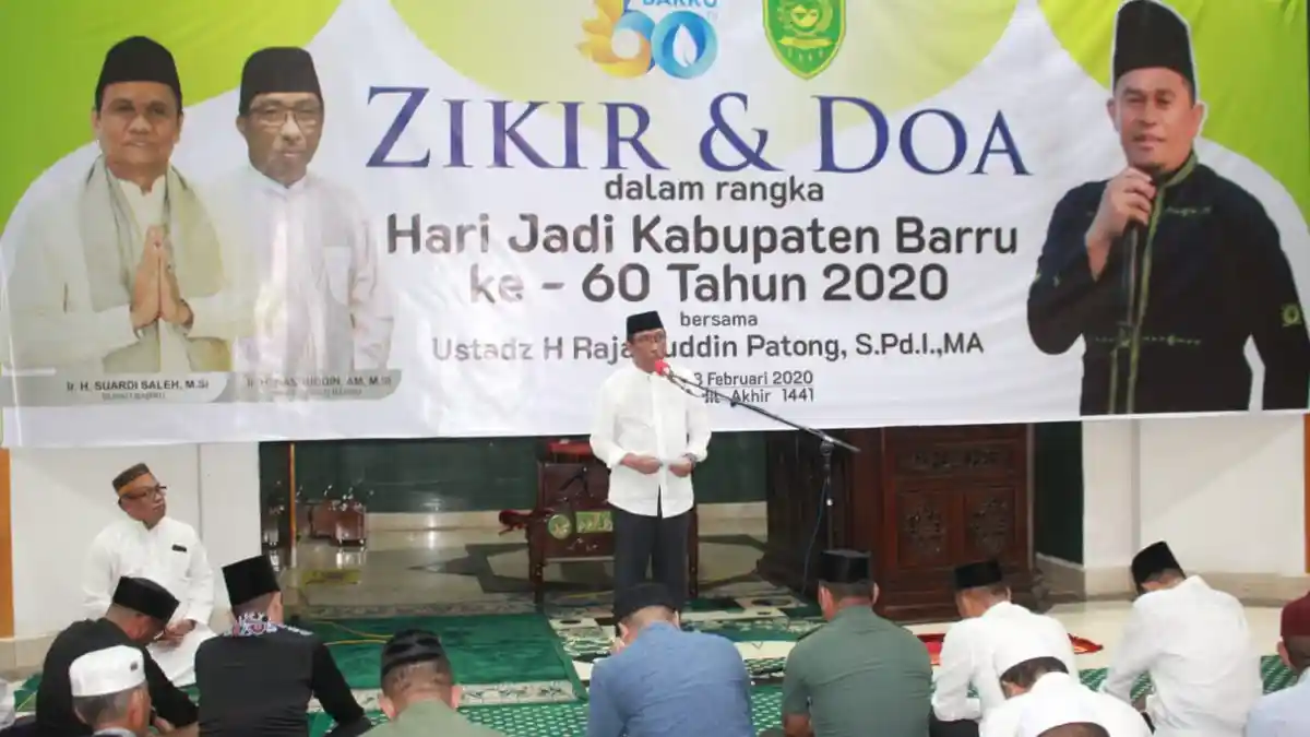 Ribuan Warga Barru Hadiri Zikir dan Doa Bersama di Masjid Agung Nurul Iman