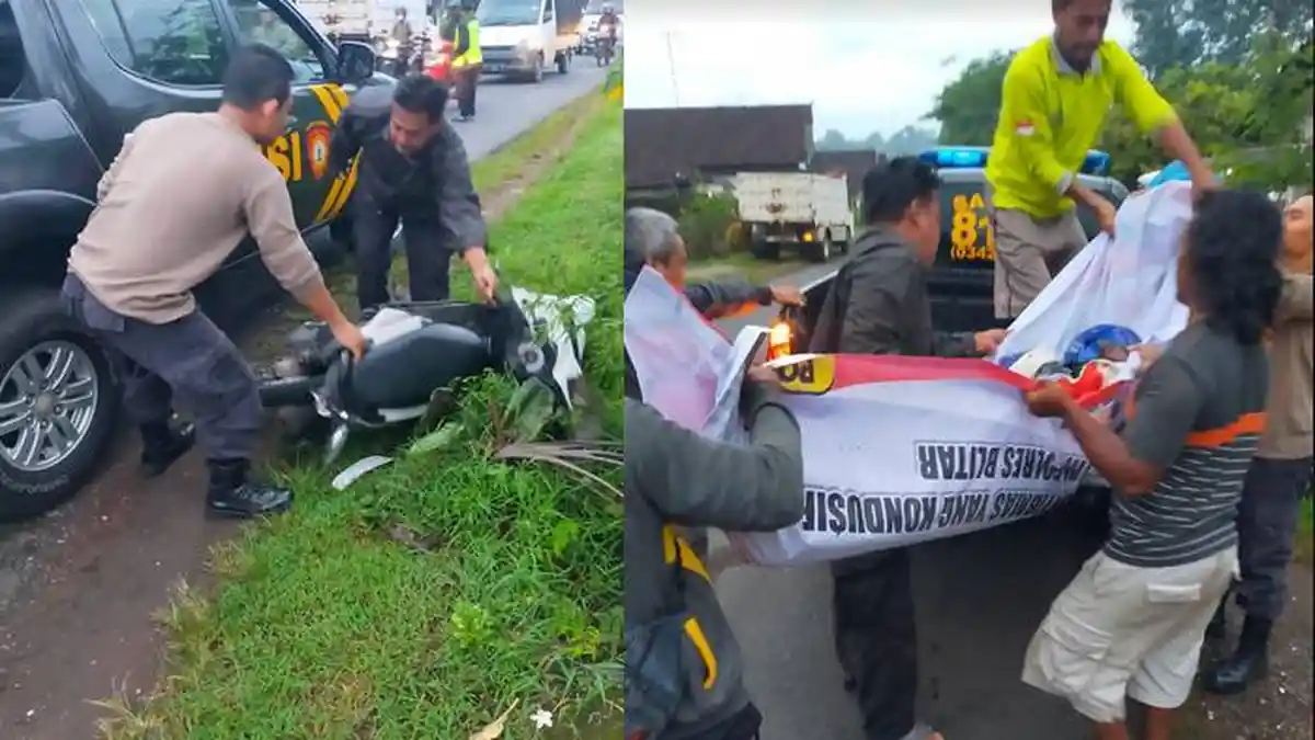 Bocah SD di Blitar Sakti Tertabrak Dump Truk Selamat, Kakeknya Tewas, Saksi: Suara Benturan Keras