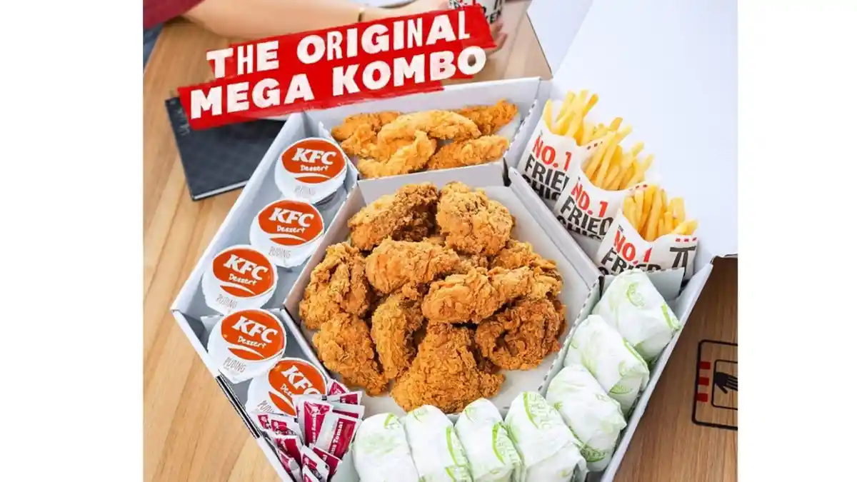 PAKET LENGKAP! Promo KFC di Bulan September 2021, The Original Mega Kombo Rp 240.000