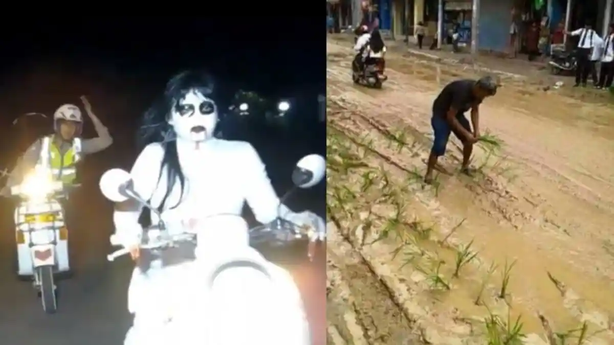 HANYA INDONESIA! 10 Momen Aksi Kocak Warga yang Terekam Kamera Bikin Ketawa Guling-guling