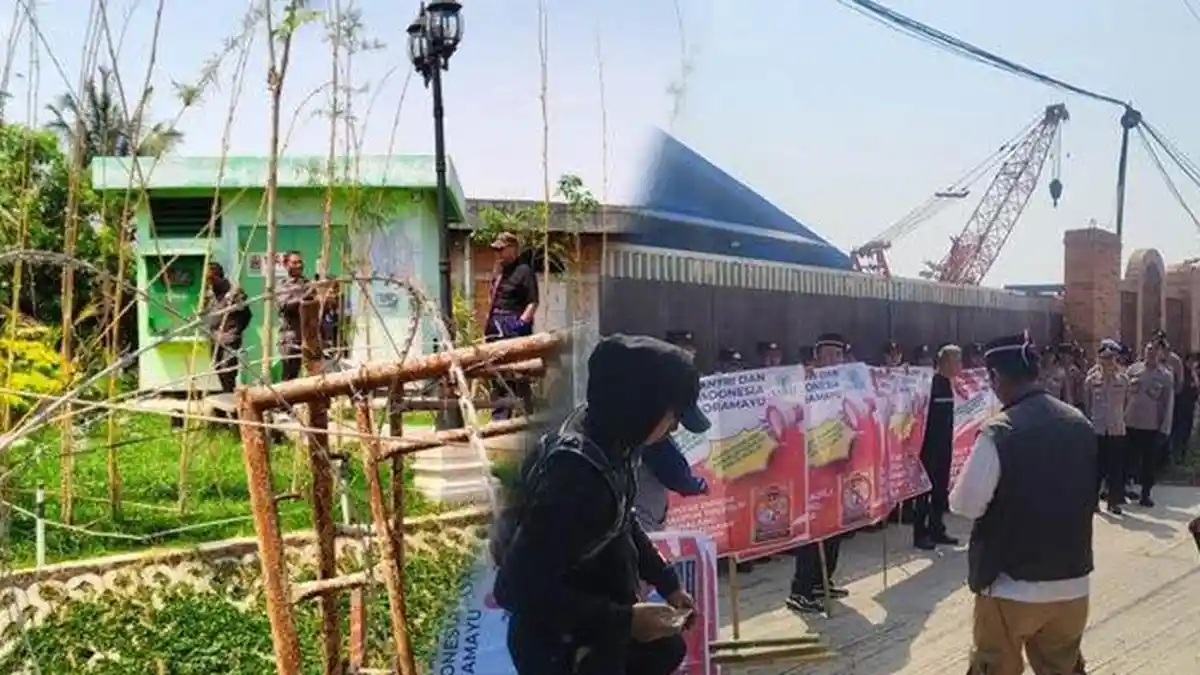 BREAKING NEWS : Aksi Tuntut Adili Panji Gumilang Kawat Berduri Galangan Kapal Al Zaytun Jadi Sasaran