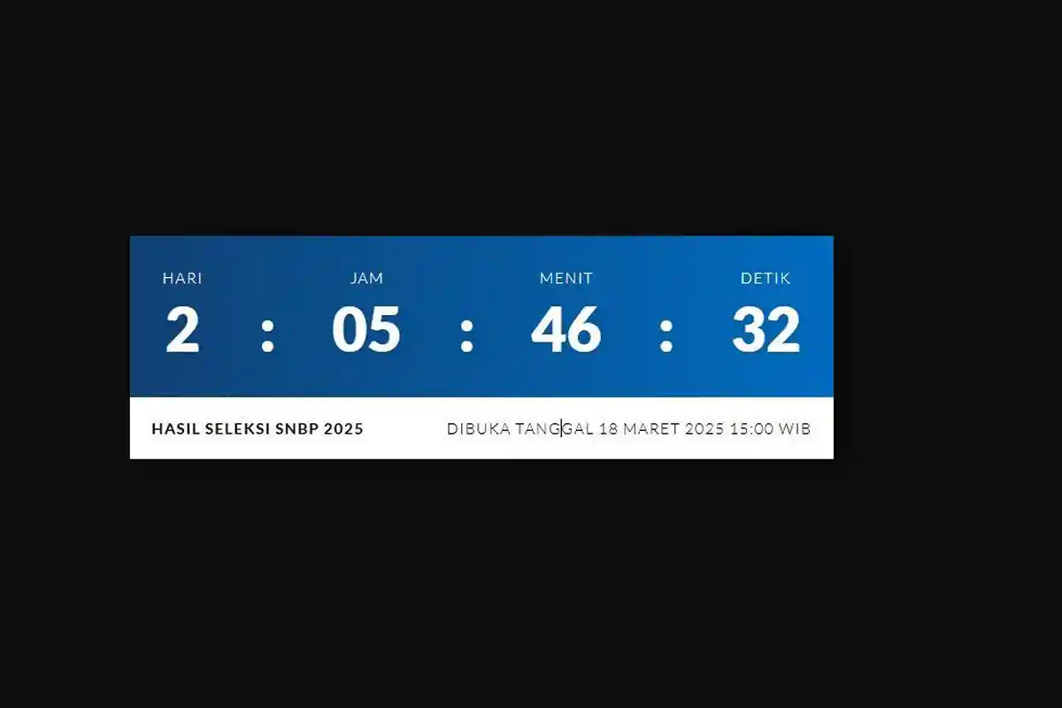 Countdown Pengumuman SNBP 2025, Cek pengumuman-snbp.snpmb.id dan 44 Link Pantau Hasil Seleksi