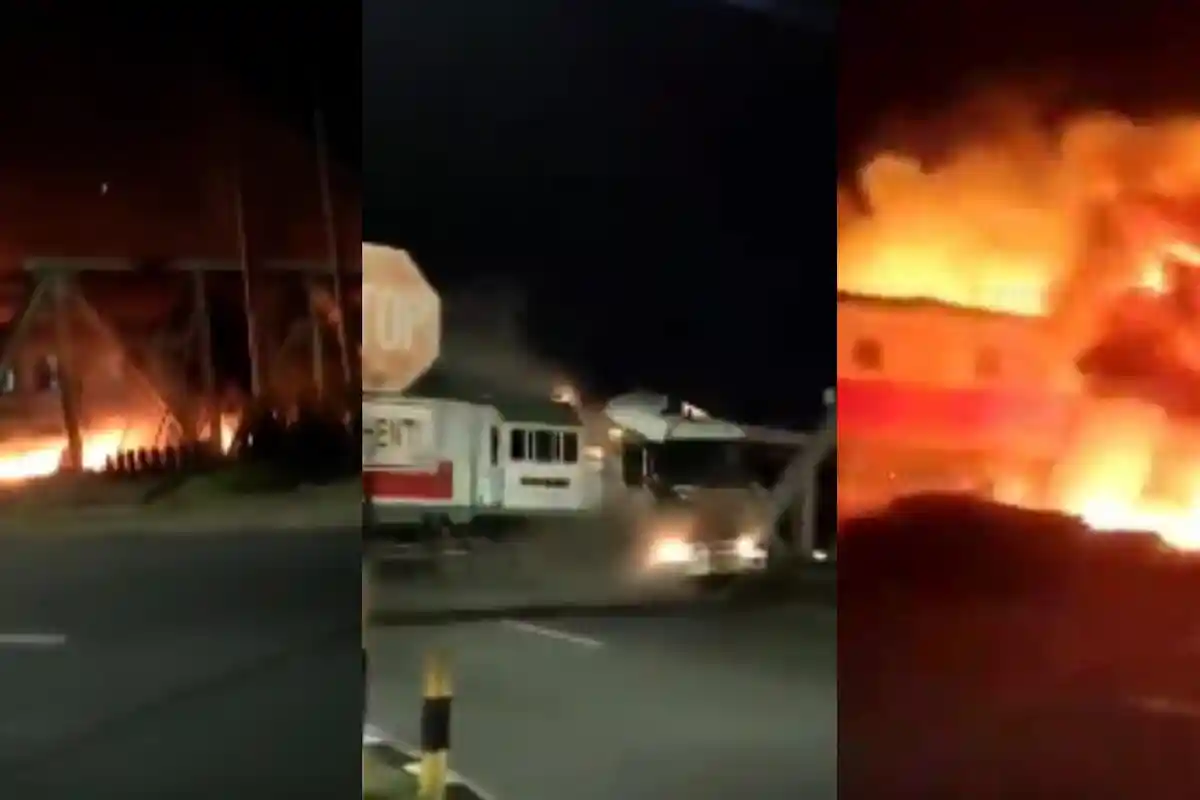 Video Viral Kecelakaan Lalu Lintas KA Brantas Ditabrak Truk, Netizen Kaitkan Malam Tragedi Satu Suro