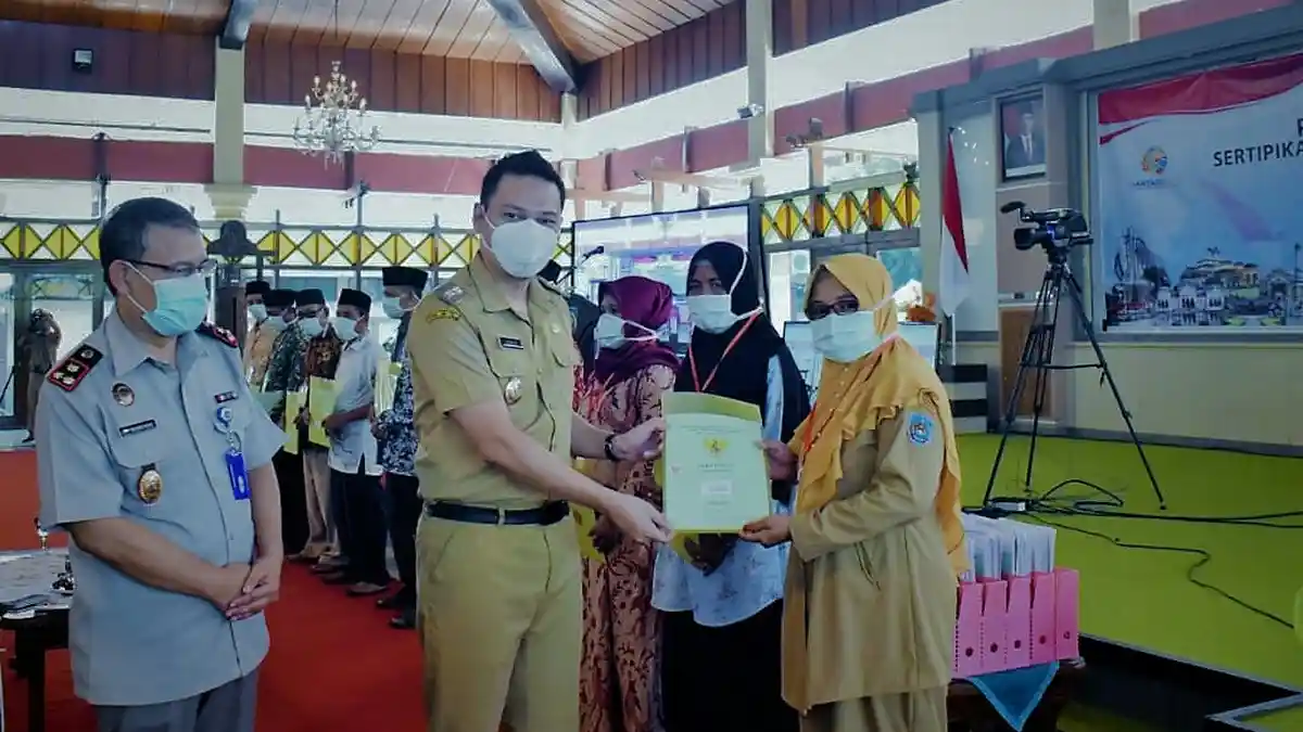 Melebihi Target, Program PTSL 2020 Kabupaten Tegal Cetak 28.000 Lembar Sertifikat Tanah