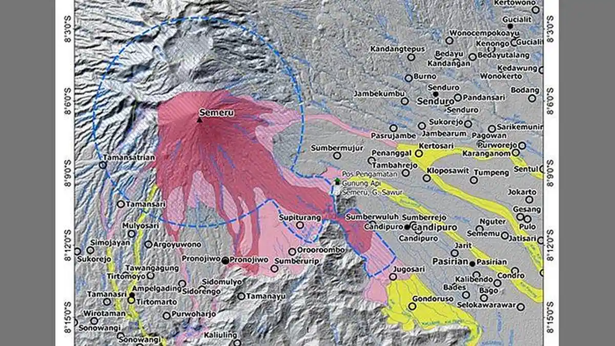 Update Gunung Semeru Meletus: 2.219 Orang Mengungsi, Banyak Rumah Diterjang Lahar Dingin