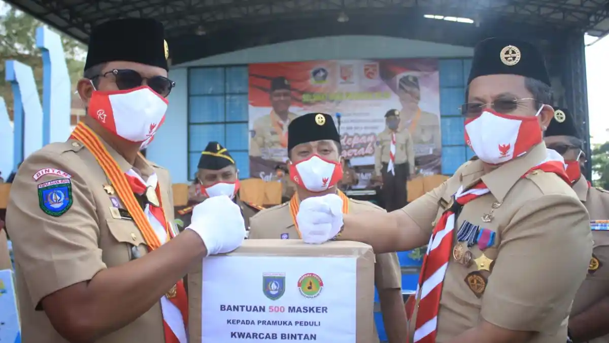 Hari Pramuka ke-59, Bupati Bintan Minta Pramuka Bantu Pemerintah Tangani Covid-19