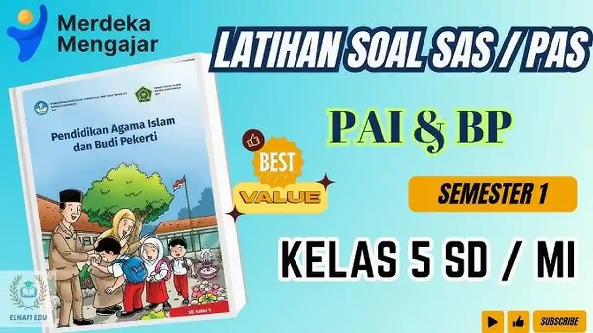 Kunci Jawaban PAI dan Budi Pekerti Kelas 5 SD Semester 1 Kurikulum Merdeka: Soal Ujian UTS/PTS
