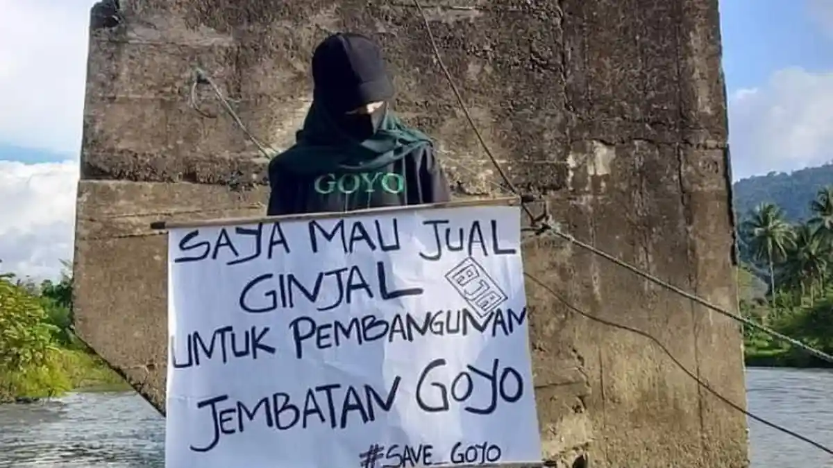 Aksi Alin Viral, Rela Jual Ginjal Demi Bangun Jembatan Goyo Bolmut