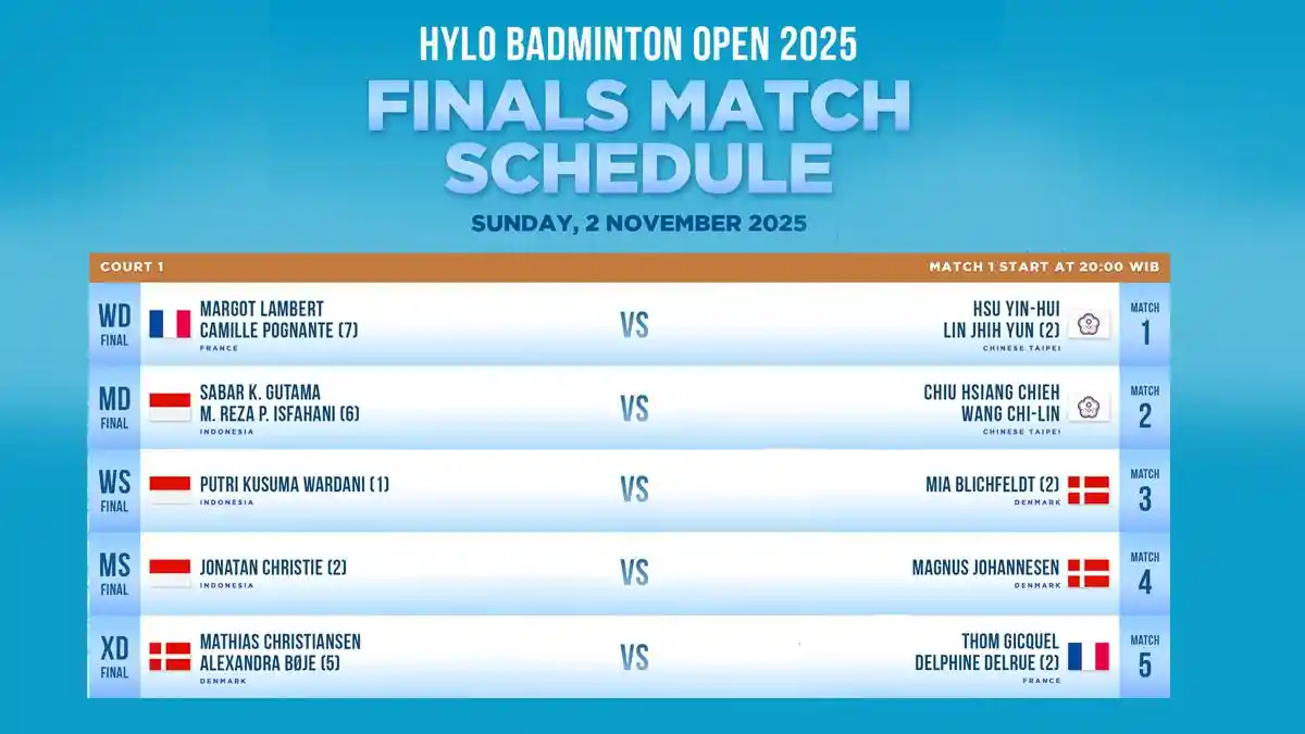 Jadwal Siaran Langsung Final Hylo Open 2025, Jonatan Christie vs Magnus Johannesen