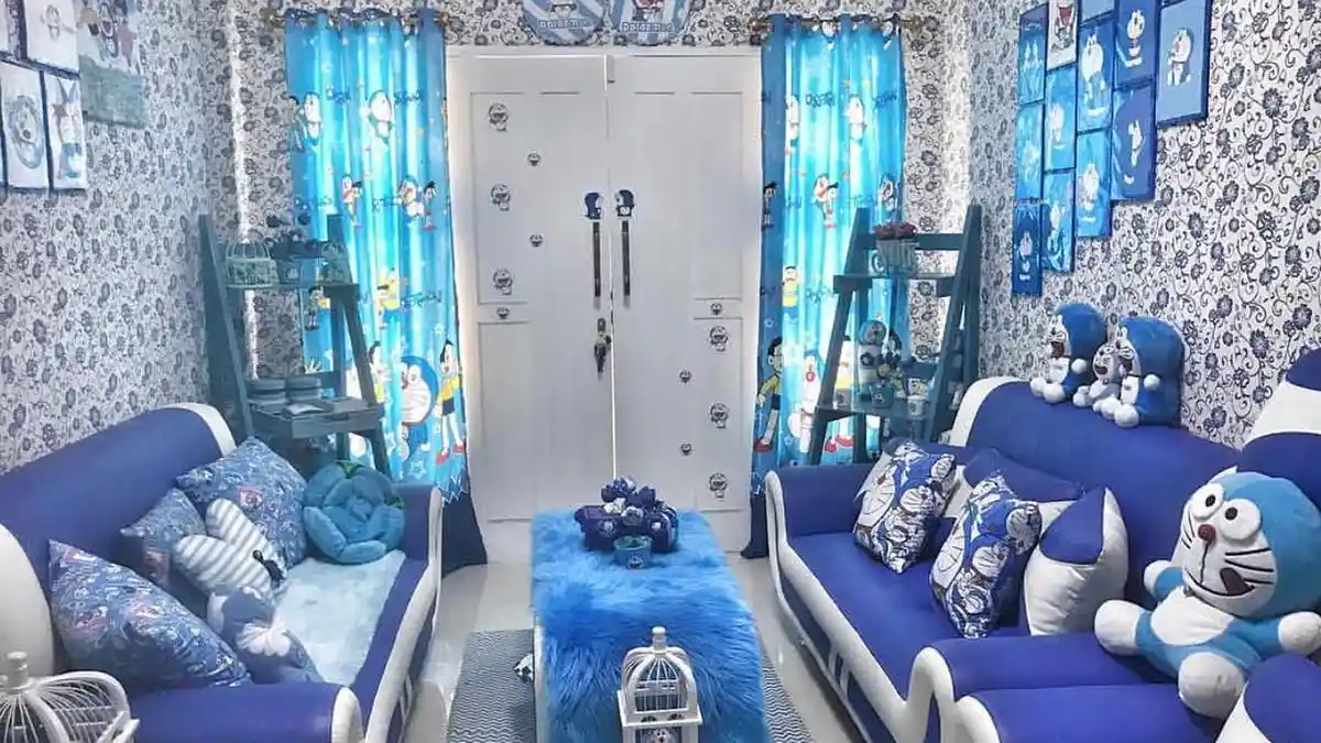 Menggilai Doraemon, Lihat Rumah Wanita Ini yang Penuh dengan Aksesoris Kucing Asal Jepang Itu!