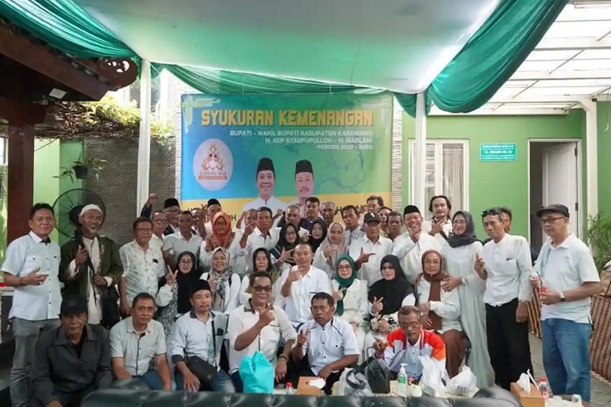 Purna Bakti Kades se-Karawang Gelar Syukuran Kemenangan Aep-Maslani di Pilkada 2024