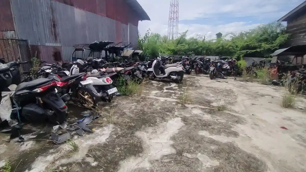 Melihat Puluhan Sepeda Motor Sitaan di Polres Pohuwato Gorontalo, Lama Tak Diambil Pemilik