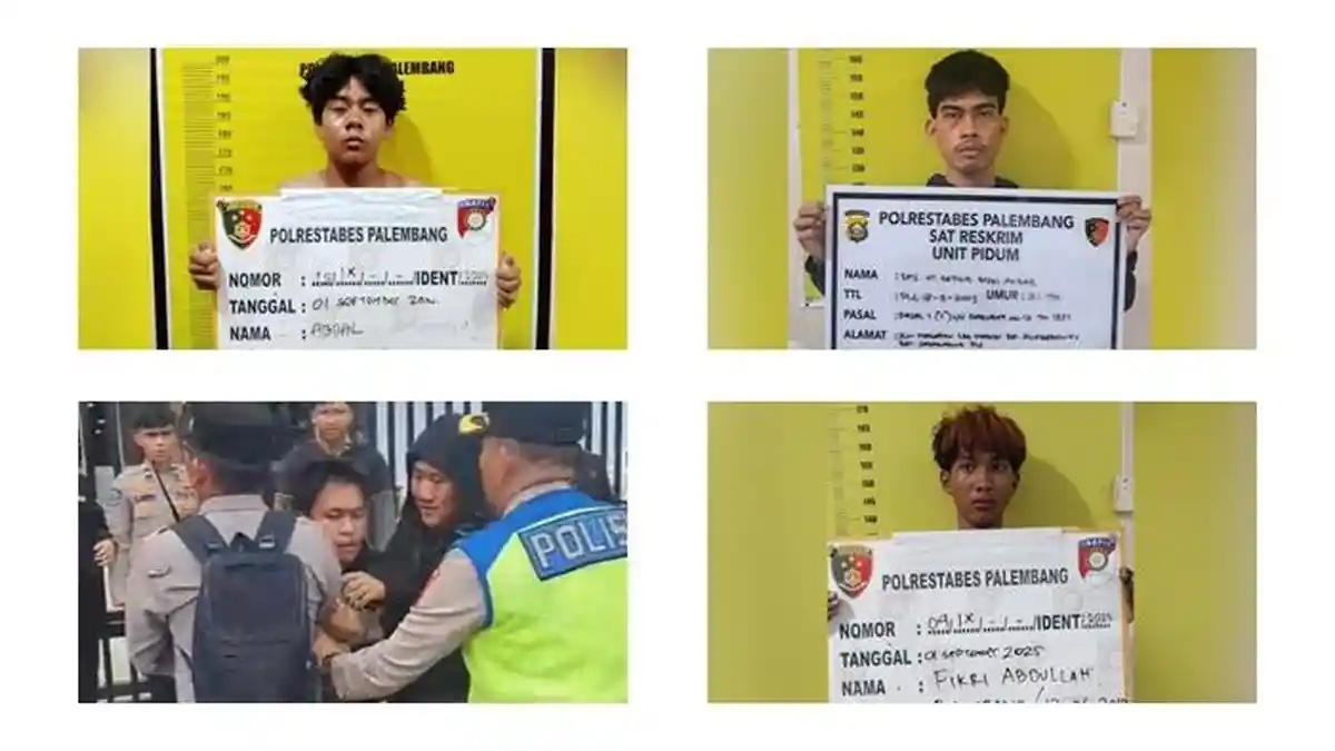 Polda Sumsel Gagalkan Aksi Anarkis, 4 Penyusup Demo Bawa Sajam dan Molotov Diamankan