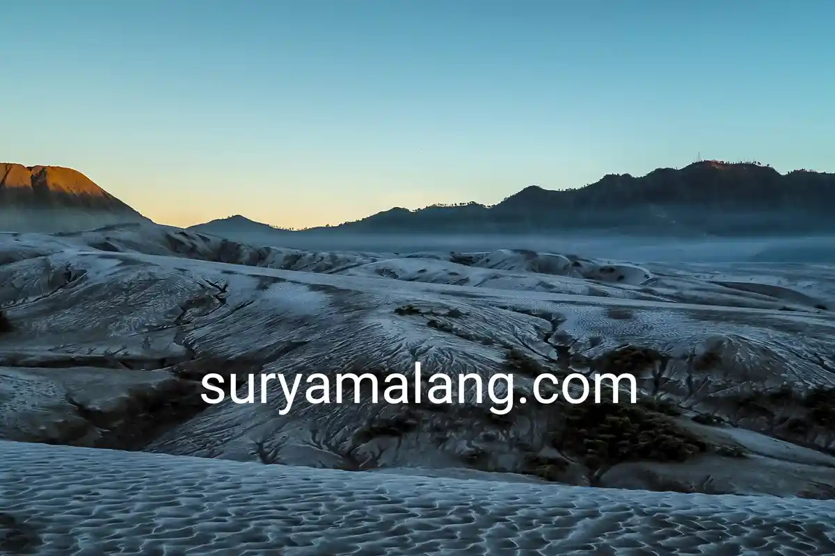 Fenomena Langka, Lautan Pasir Gunung Bromo Berselimut Embun Beku Serupa Salju